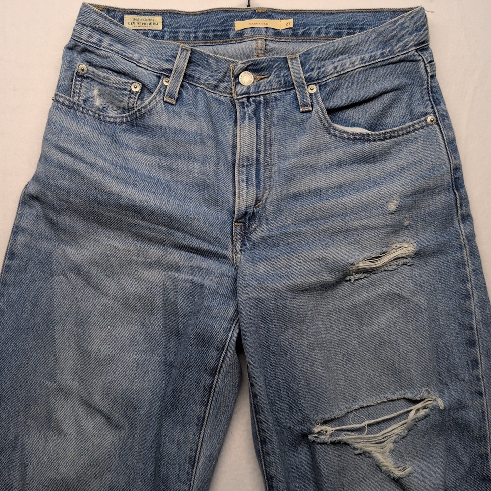 Levi's‎ Premium Baggy Dad Jeans Distressed Light Wash size 30x30